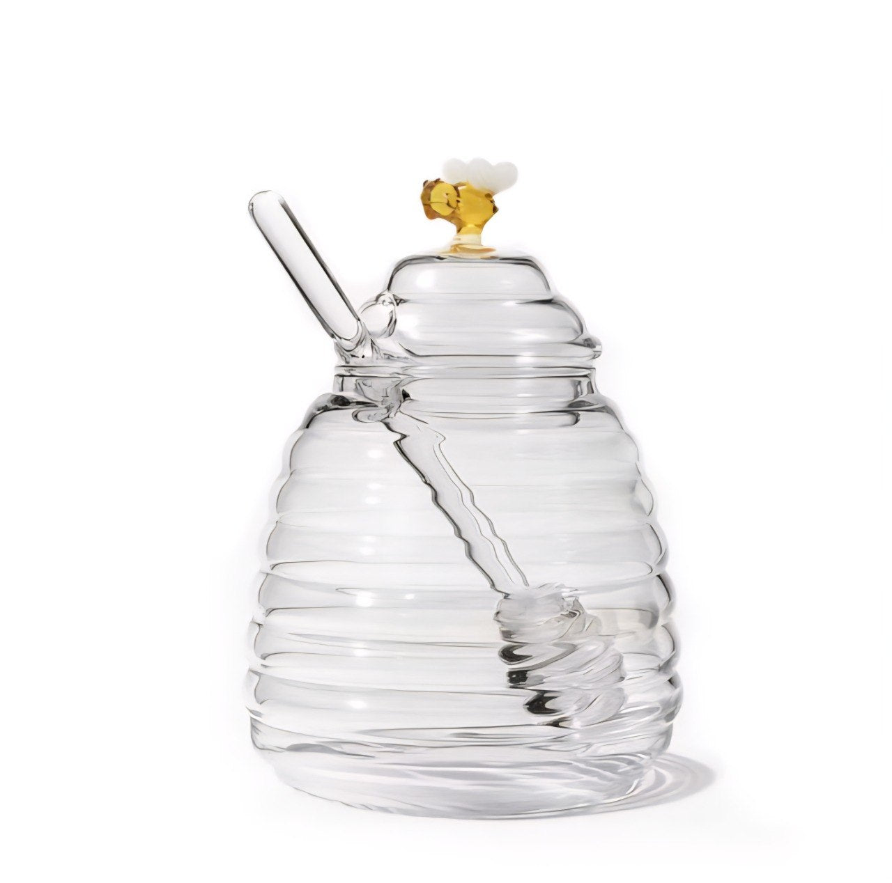 MIELERA RECIPIENTE DE VIDRIO MINIMALISTA PREMIUM 15X10CM