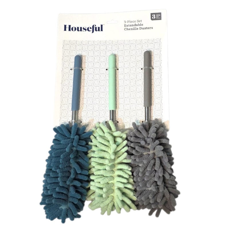 SET DE PLUMEROS DE MICROFIBRA PARA LIMPIEZA 3PCS HOUSEFUL