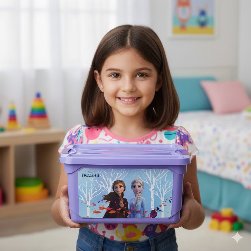 ORGANIZADOR CAJA DE ALMACENAMIENTO ORGANIZADORA PARA NIÑAS DE FROZEN 18.5X35X42CM