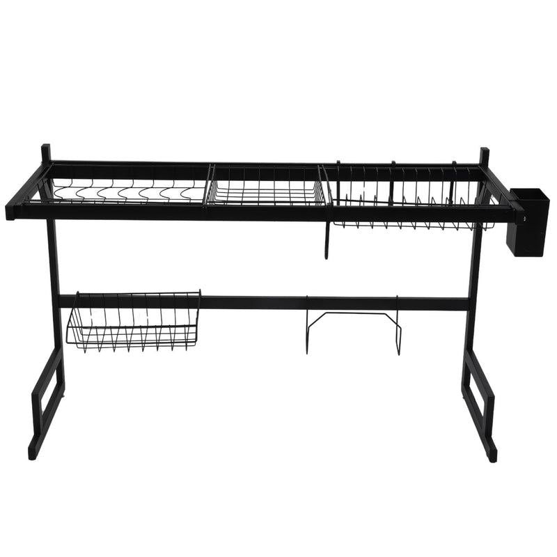 ESTANTE ORGANIZADOR Y ESCURRIDOR DE COCINA, SOBRE EL FREGADERO, ESTANTE DESMONTABLE DE SECADO DE PLATOS DE ACERO INOXIDABLE, FACIL DRENAJE GRAN CAPACIDAD KITCHEN RACK
