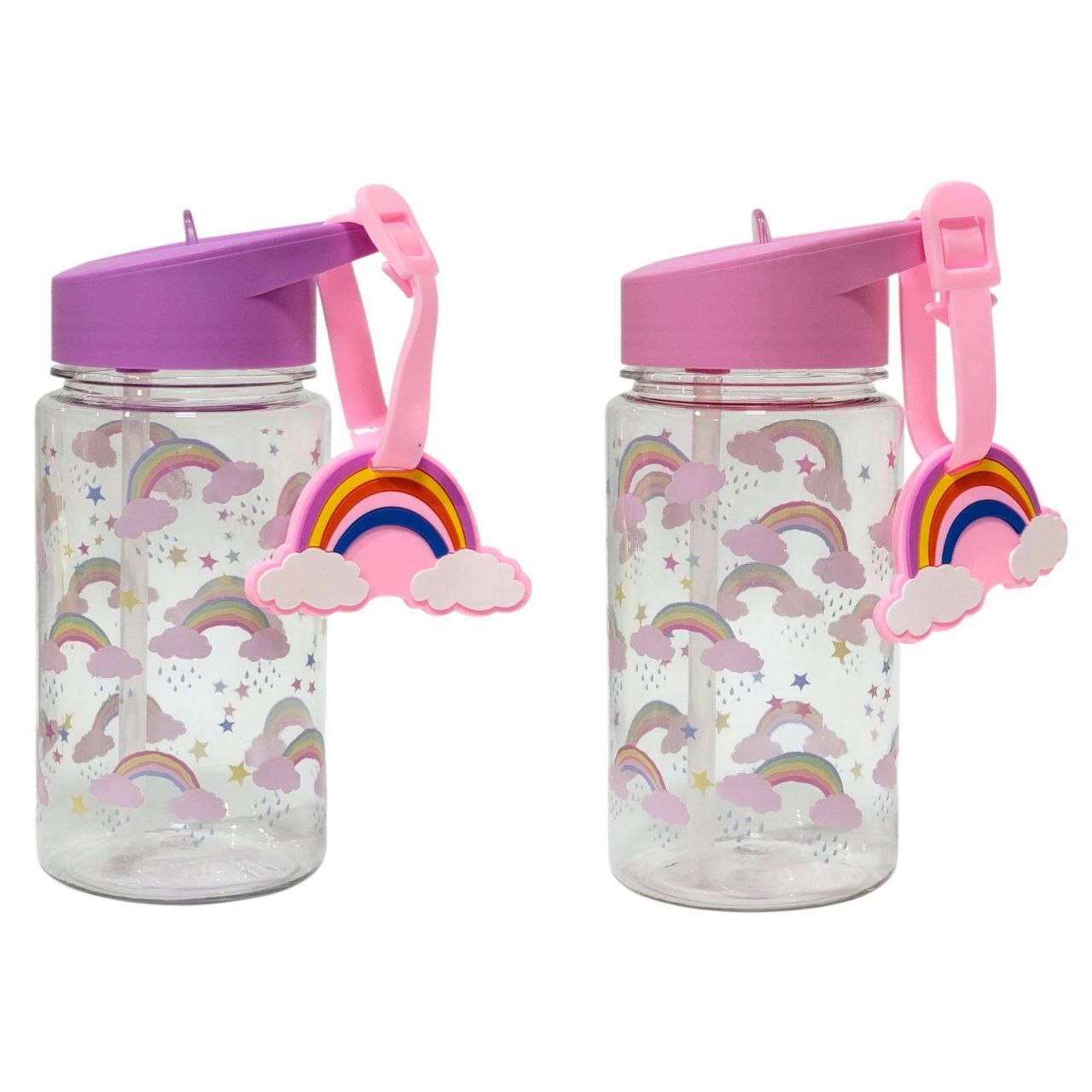 BOTE DE AGUA CON DISEÑO INFANTIL DE ARCOIRIS LIFE ART