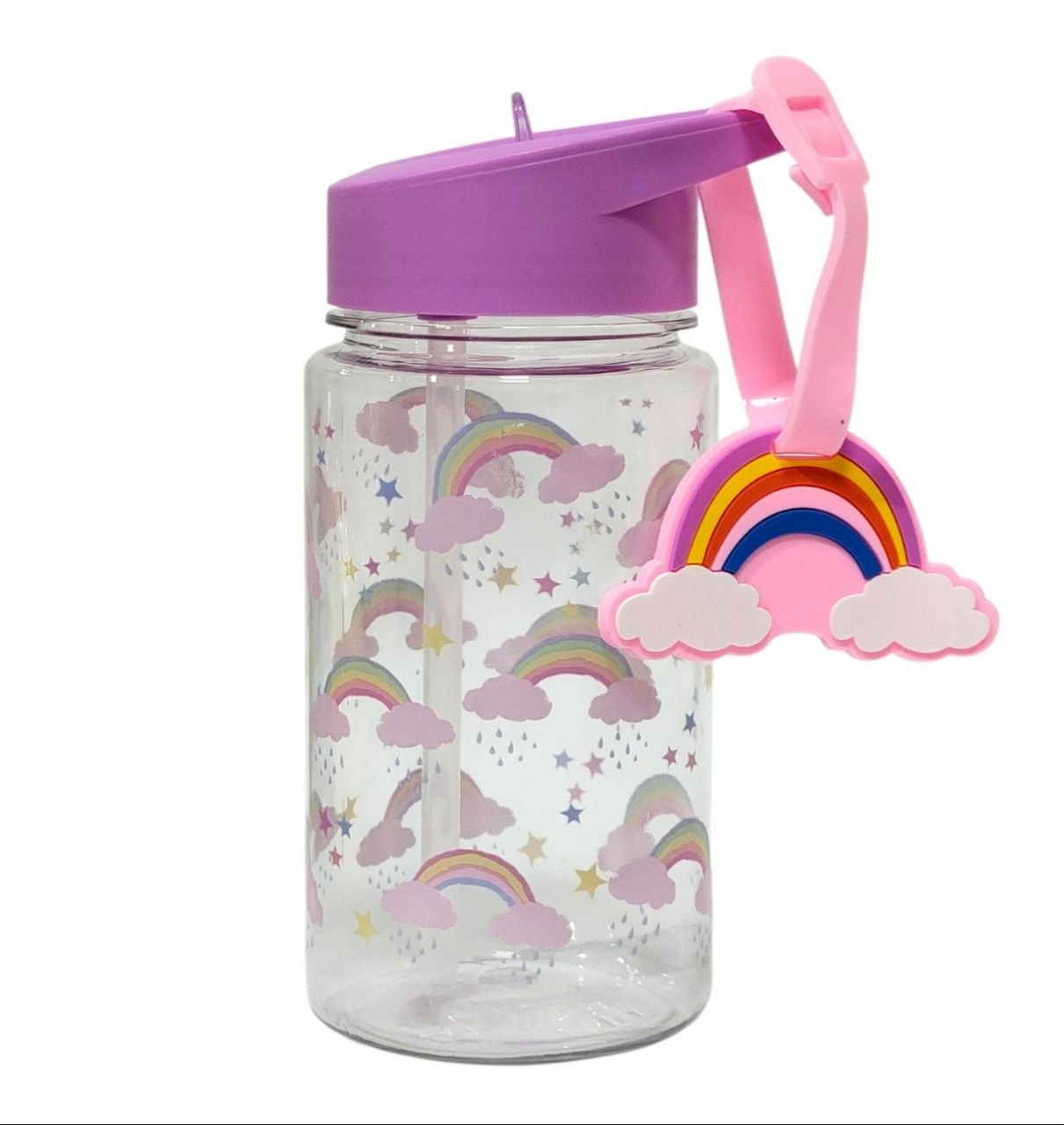 BOTE DE AGUA CON DISEÑO INFANTIL DE ARCOIRIS LIFE ART