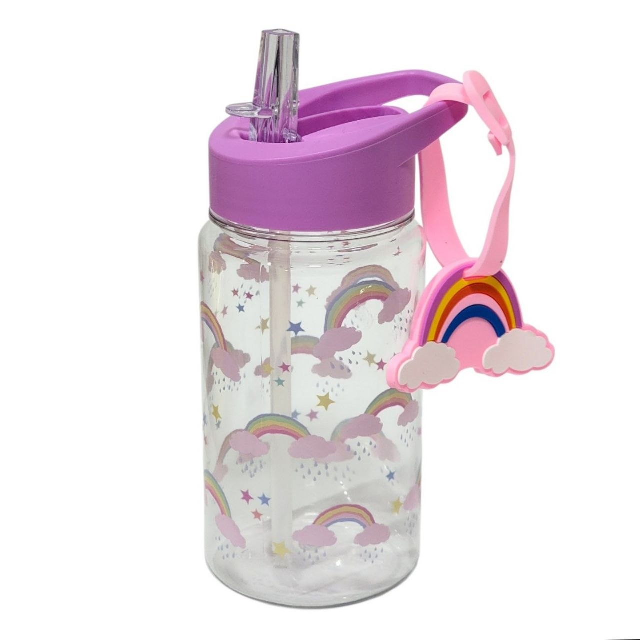 BOTE DE AGUA CON DISEÑO INFANTIL DE ARCOIRIS LIFE ART