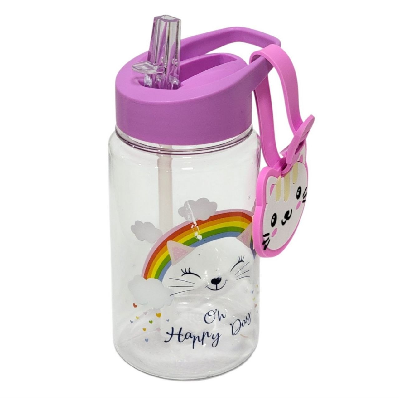 BOTE DE AGUA CON DISEÑO INFANTIL GATITO LIFE ART