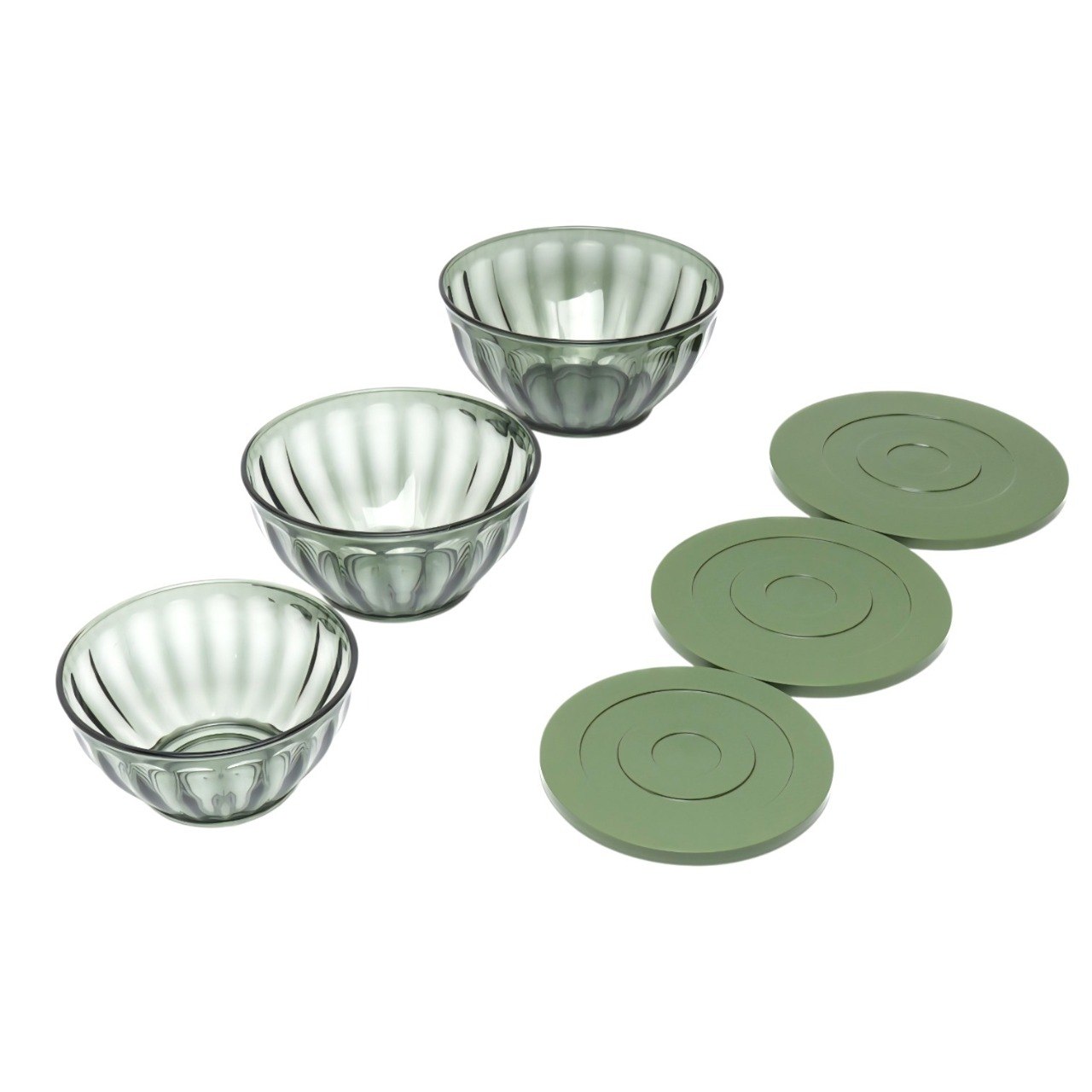 SET DE TAZONES ENSALADERAS CON TAPA HERMETICA DE PLASTICO DE ALTA RESISTENCIA 3PCS WINDROSE