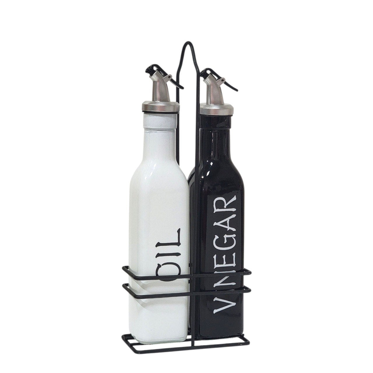 SET DE BOTELLAS ACEITERAS Y VINEGRERAS DE VIDRIO 3PCS LIFEART