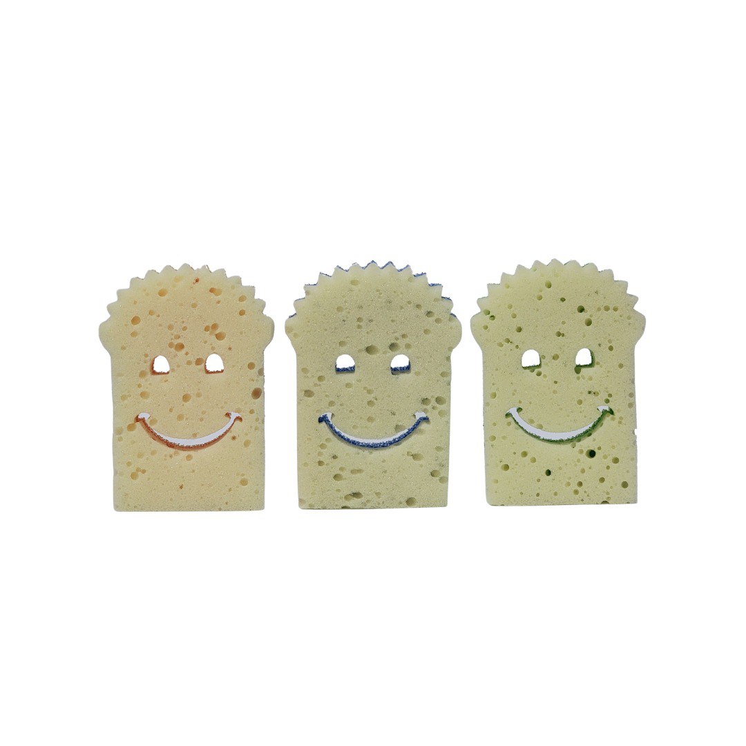 ESPONJAS PARA LIMPIEZA MULTIUSO CON CONTROL DE TEXTURA 3PCS WONDER HOUSE 8x11CM