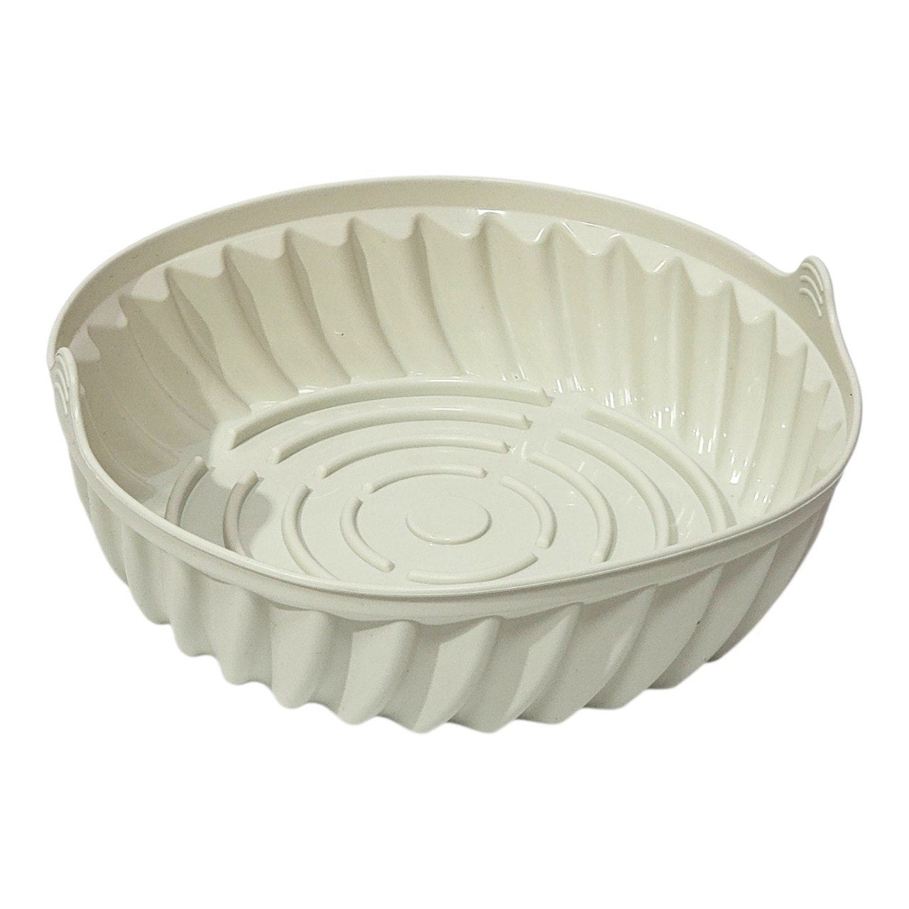 RECIPIENTE MOLDE DE SILICONA PARA FREIDORA DE AIRE COLOR CREMA XL ULTIMATE 21X20.5X7.5CM