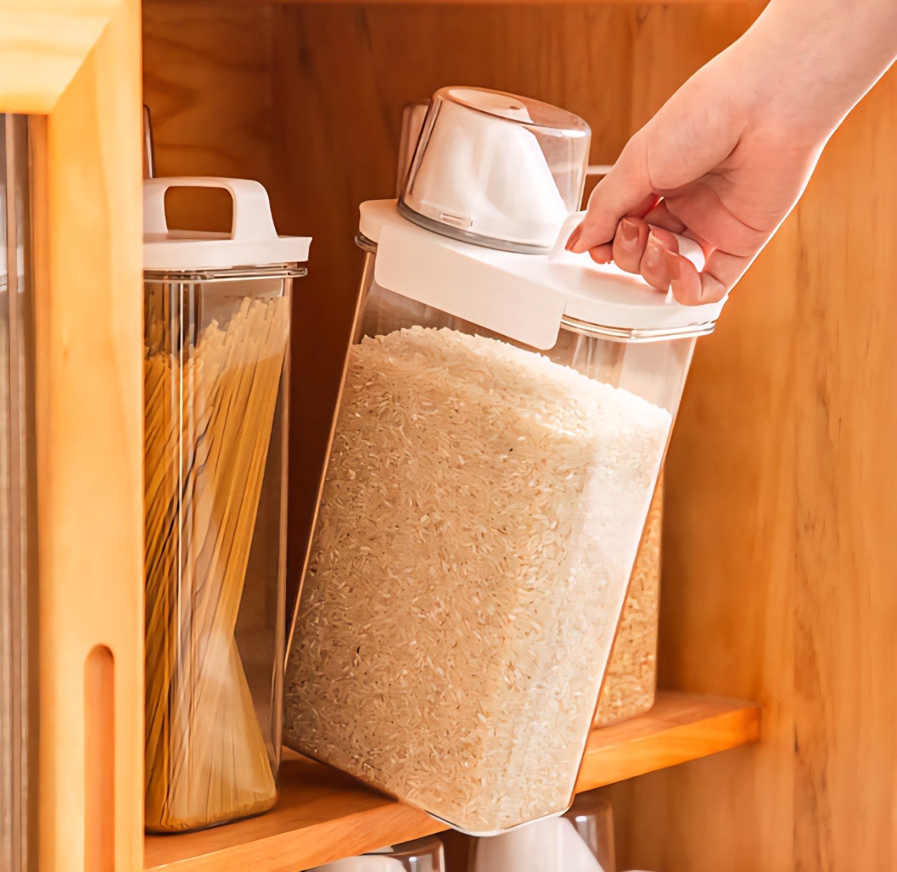 RECIPIENTE DE ALMACENAMIENTO PARA ALIMENTOS HERMETICO CON VASO MEDIDOR WINDROSE 2.3L 30X10X15CM