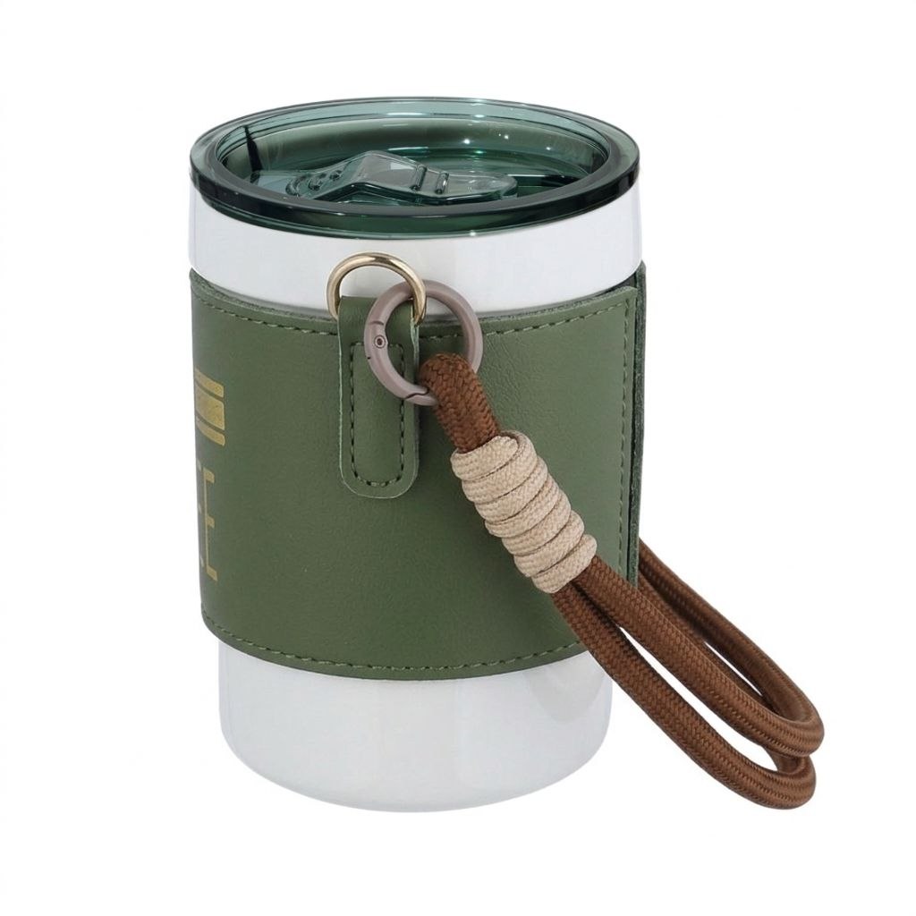 TAZA DE VIAJE DE PORCELANA CON FUNDA PROTECTORA TERMICA ESTILO URBANO LIFE ART 420ML