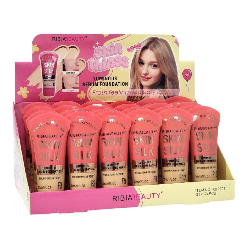 BASE DE MAQUILLAJE LIQUIDA SUERO LUMINOSO RIBIABEAUTY 30ML DUPE DE SILKYGIRL