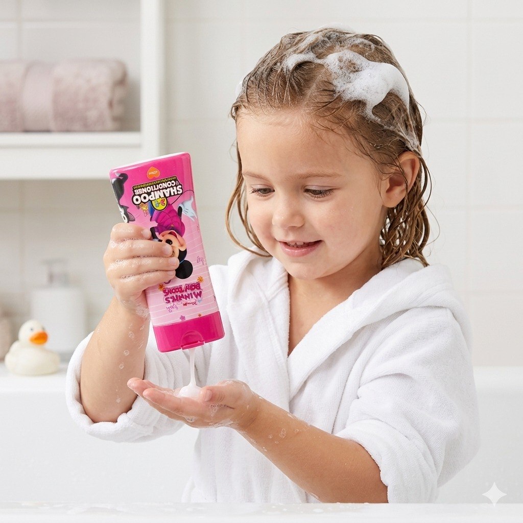 SHAMPOO Y ACONDICIONADOR 2 EN 1 DE DISNEY JUNIOR MINNIE 473ML