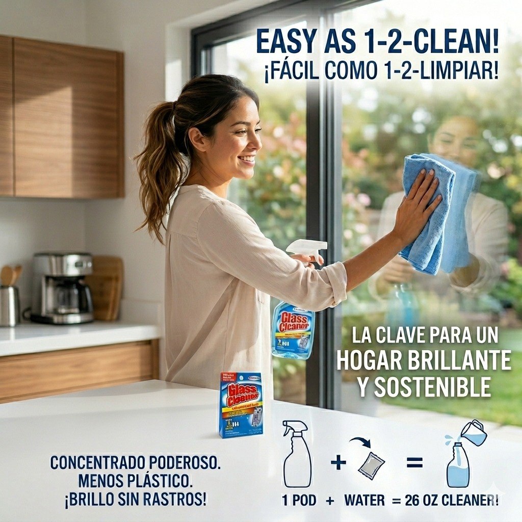 LIMPIADOR DE VIDRIOS EN CAPSULAS CONCENTRADAS HOMEBRIGHT 15ML X 3PCS