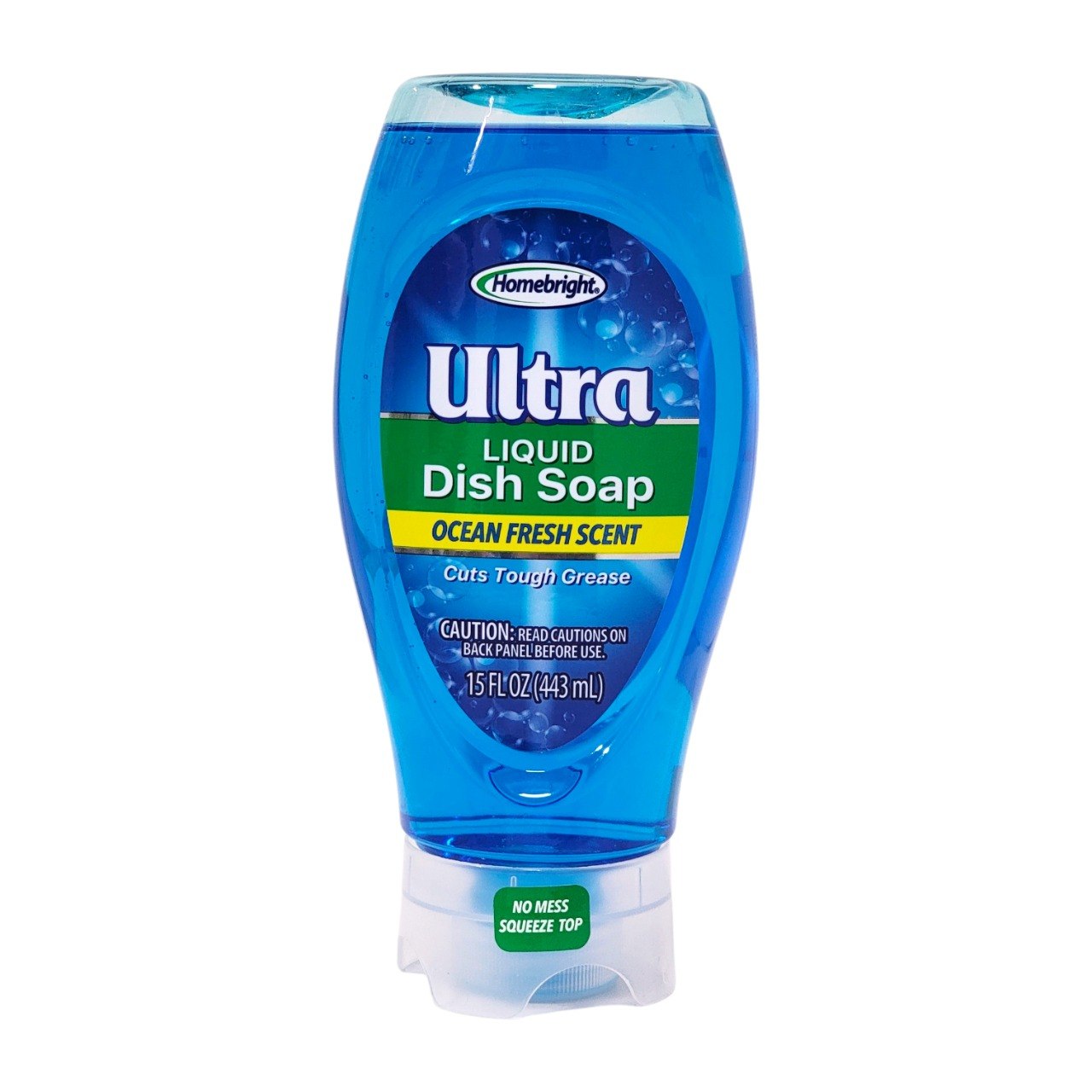 JABON LIQUIDO PARA LAVAR PLATOS ULTRA DESENGRASANTE CON AROMA FRESCURA DE OCEANO HOMEBRIGHT 443ML