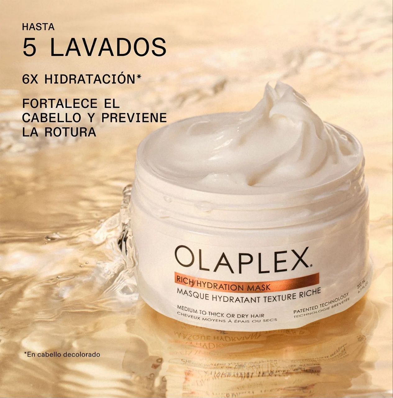 MASCARILLA PARA EL CABELLO DE TRATAMIENTO INTENSIVO CON TECNOLOGIA PATENTADA OLAPLEX 200ML