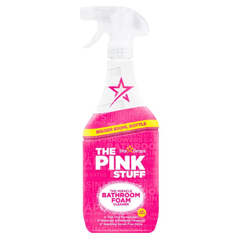 LIMPIADOR EN SPRAY MILAGROSO DE ESPUMA ANTIGOTEO THE PINK STUFF STAR DROPS 850ML
