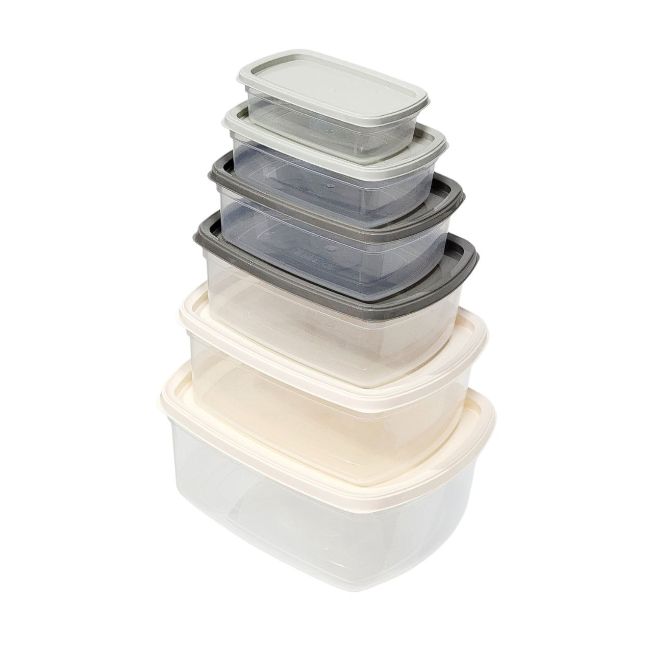 SET DE RECIPIENTES PANAS PARA ALIMENTOS HERMETICOS APILABLES 6PCS SOFTCHEF