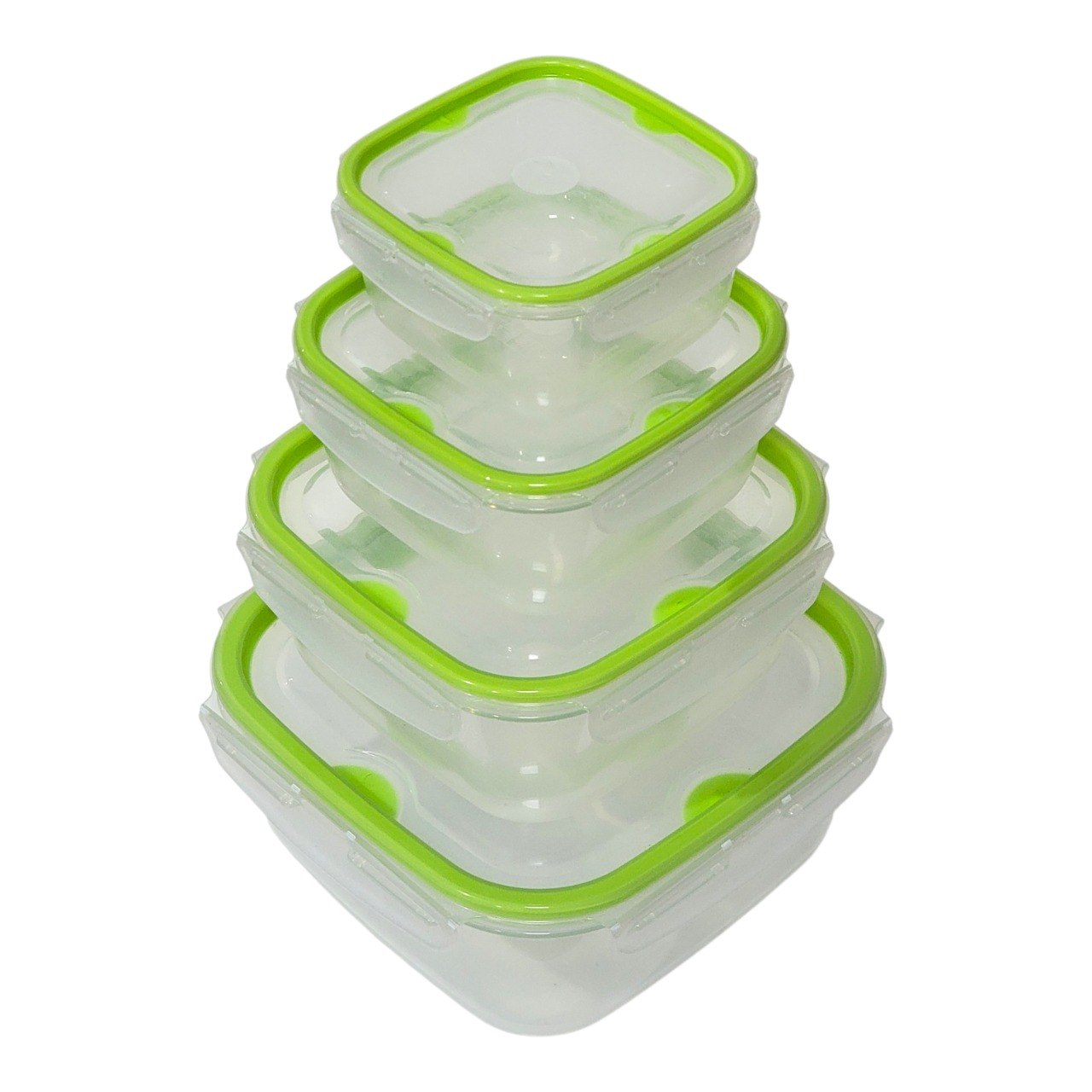 SET DE RECIPIENTES PANAS PARA ALIMENTOS DE TAMAÑOS VARIADOS 4PCS LOCK&FIT