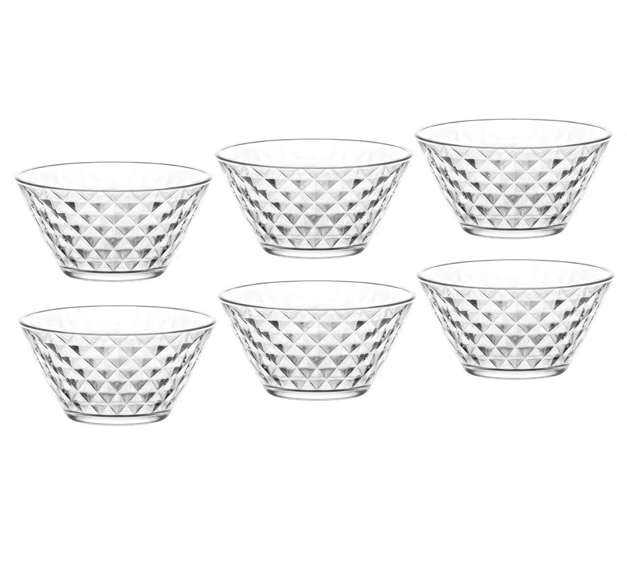 SET DE TAZONES DE VIDRIO ELEGANTES MULTIUSO 6PCS LAV 330ML