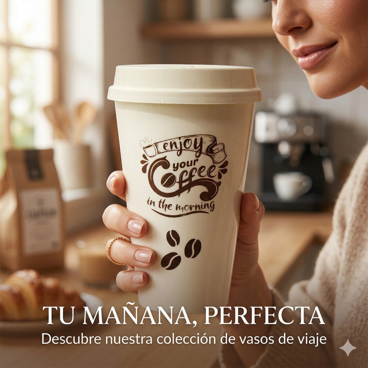 VASO PORTATIL REUTILIZABLE  CON TAPA DE PRESION ERGONOMICA 450ML