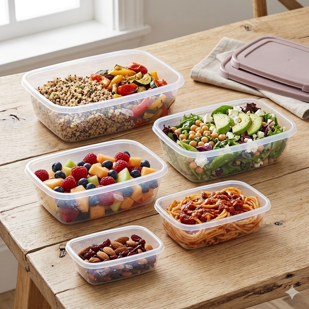 SET DE RECIPIENTES PANAS PARA ALIMENTOS MULTIUSOS 5PCS BAGER