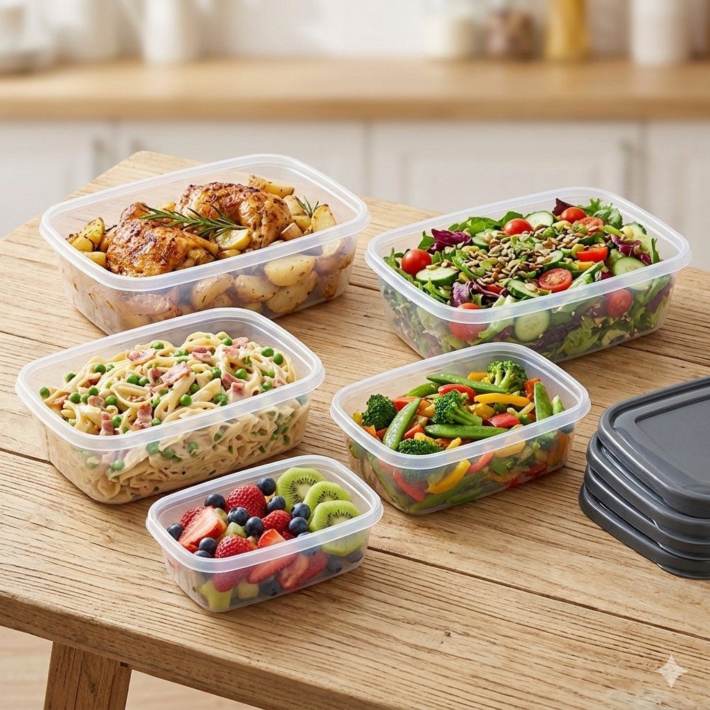 SET DE RECIPIENTES PANAS PARA ALIMENTOS MULTIUSOS 5PCS BAGER