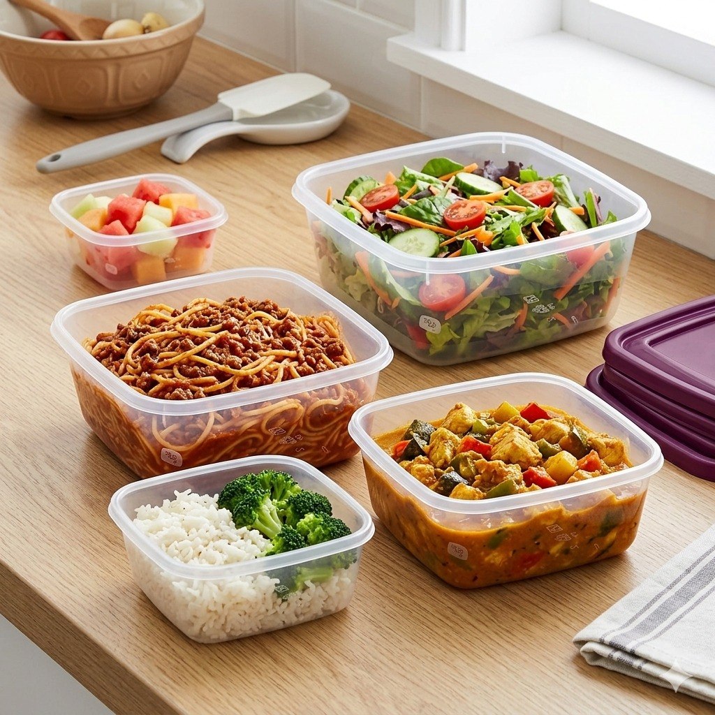 SET DE RECIPIENTES PANAS PARA ALIMENTOS HERMETICAS BAGER 5PCS