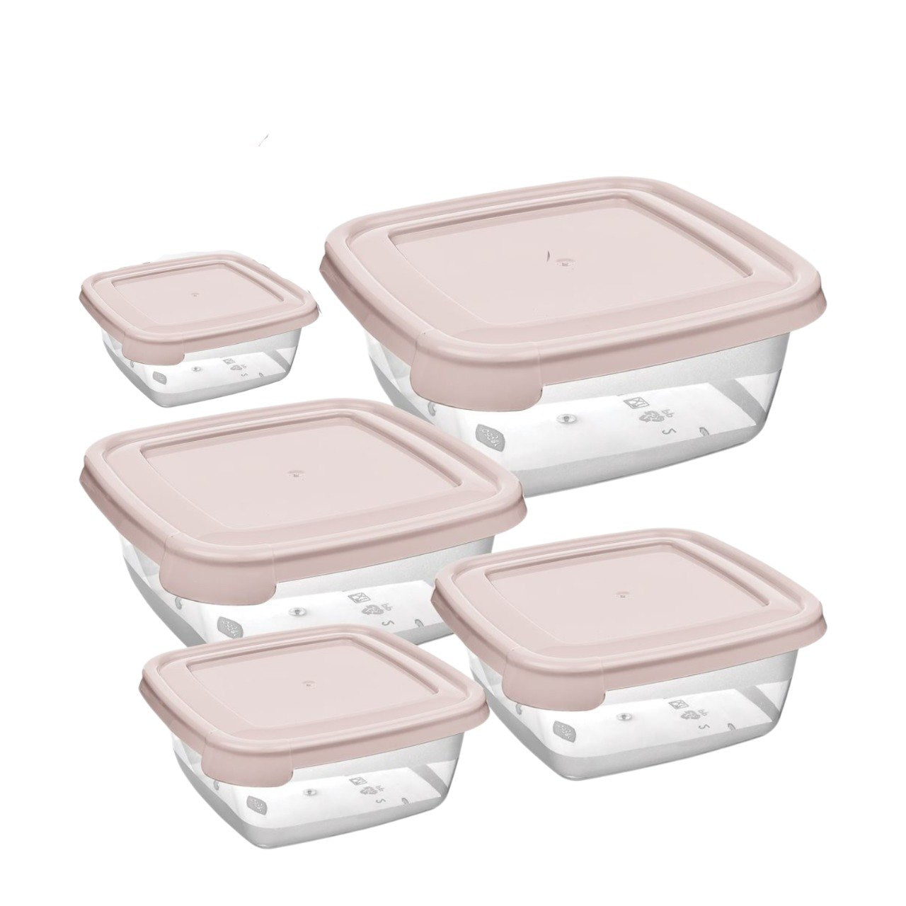 SET DE RECIPIENTES PANAS PARA ALIMENTOS HERMETICAS BAGER 5PCS