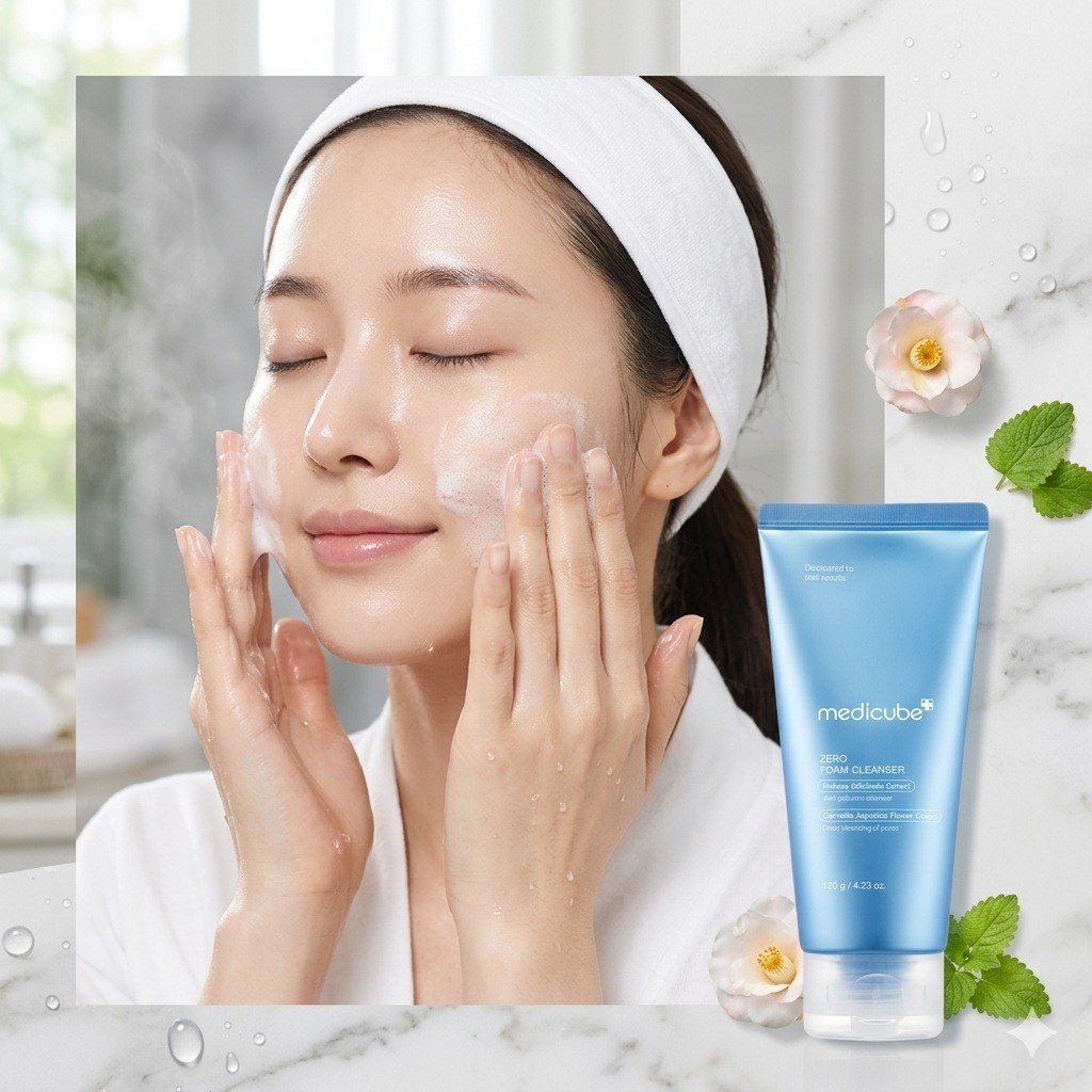 LIMPIADOR FACIAL EN ESPUMA PURFIFICADOR DE POROS MEDICUBE 120G