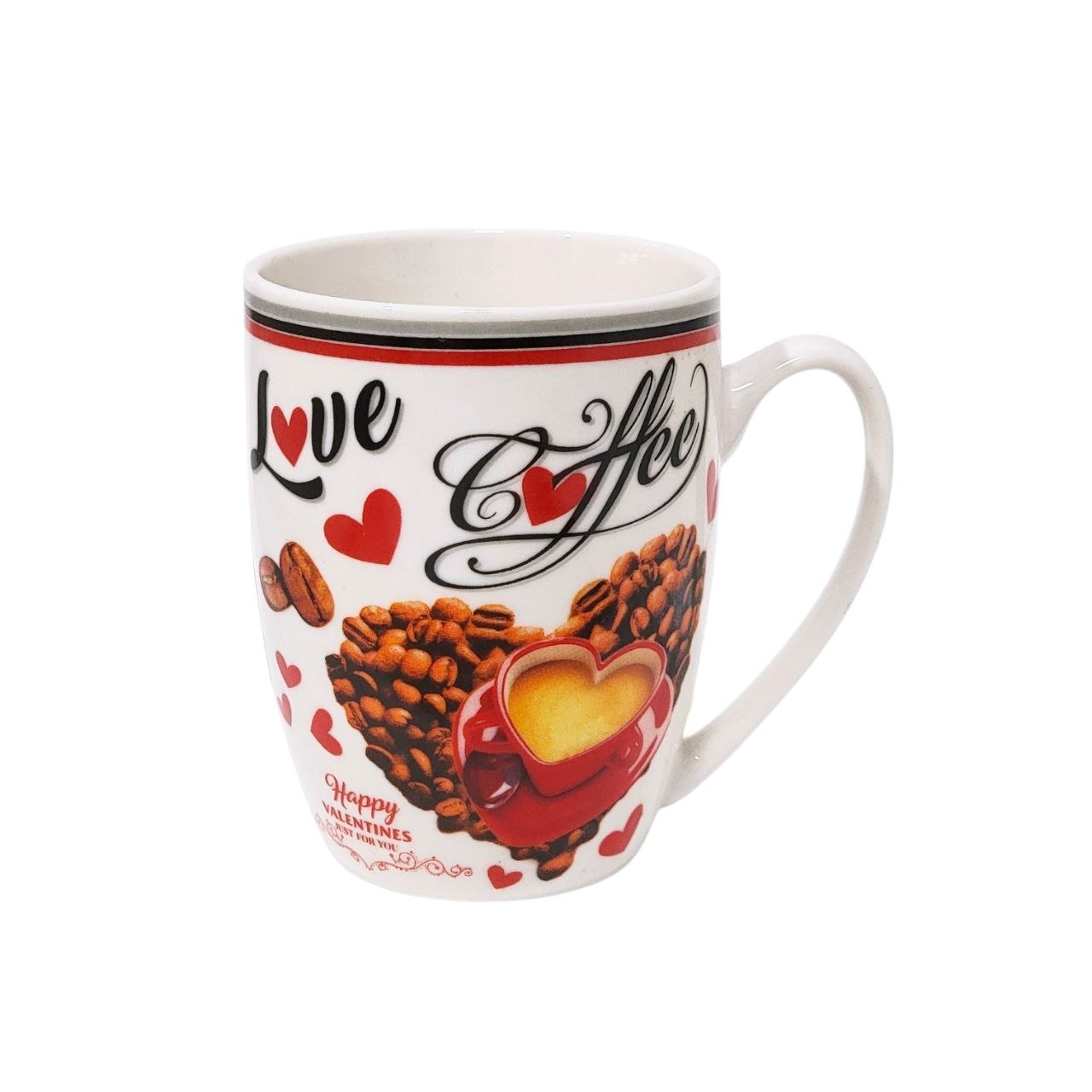 TAZA DE PORCELANA PREMIUM CON DISEÑO DE CALIGRAFIA