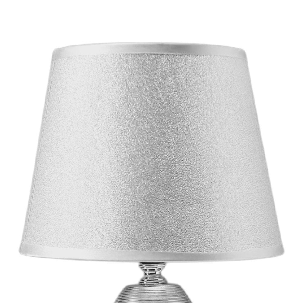 LAMPARA DECORATIVA DE MESA ELECTRICA CON PANTALLA DE TELA