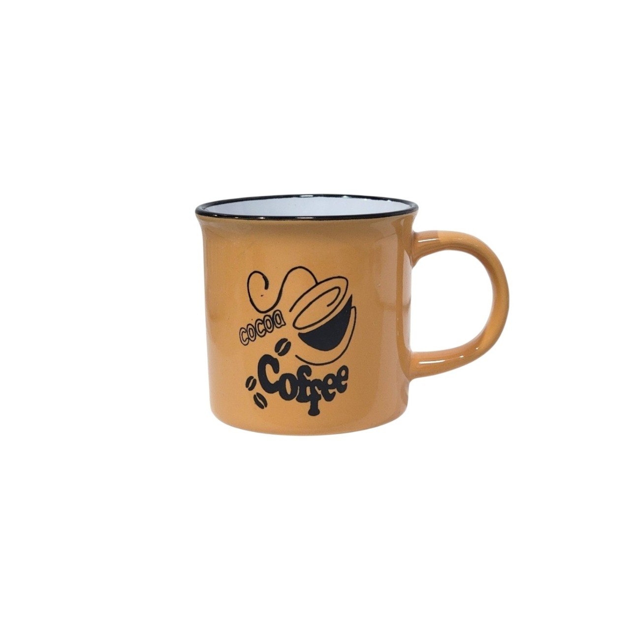 TAZA DE CERAMICA DE ALTA RESISTENCIA CON ACABADO BRILLANTE Y DISEÑO ERGONOMICO 8CM