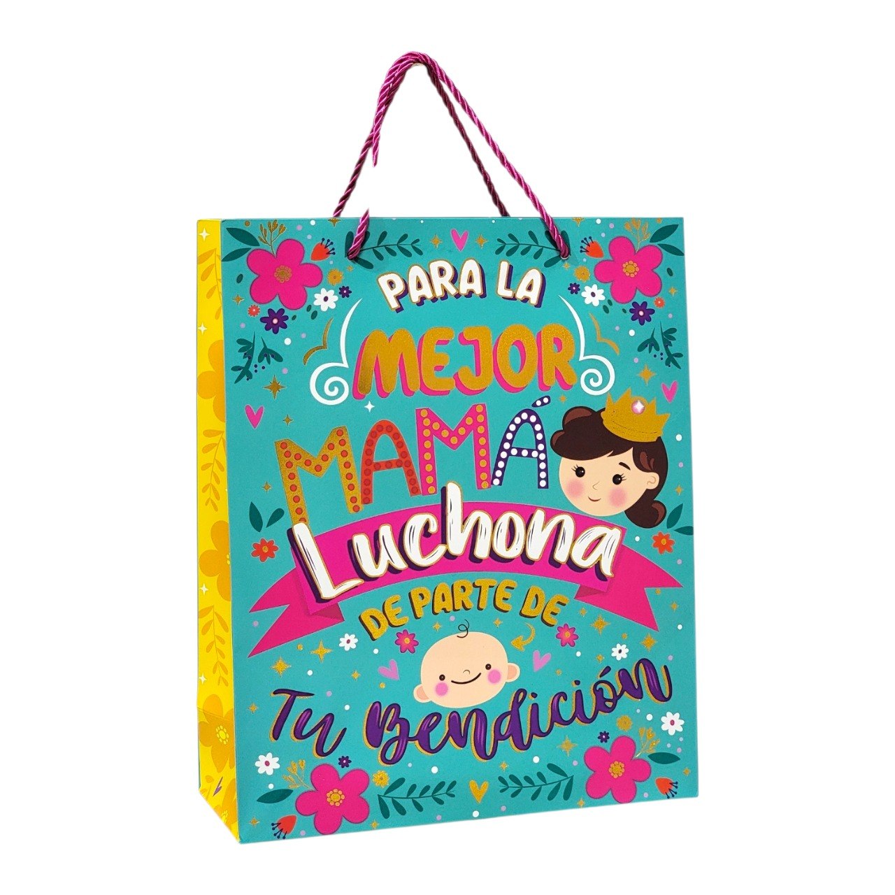 BOLSA DE REGALO PARA MAMA MEDIANA 32X26X10CM
