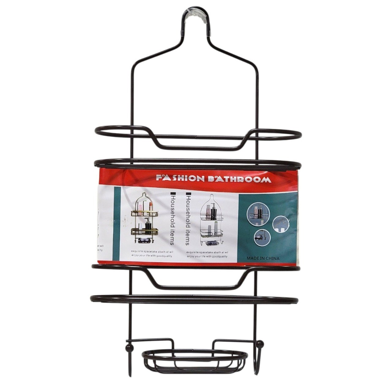 ORGANIZADOR DE DUCHA COLGANTE RESISTENTE A LA CORROSION FASHION BATHROOM 52X29CM