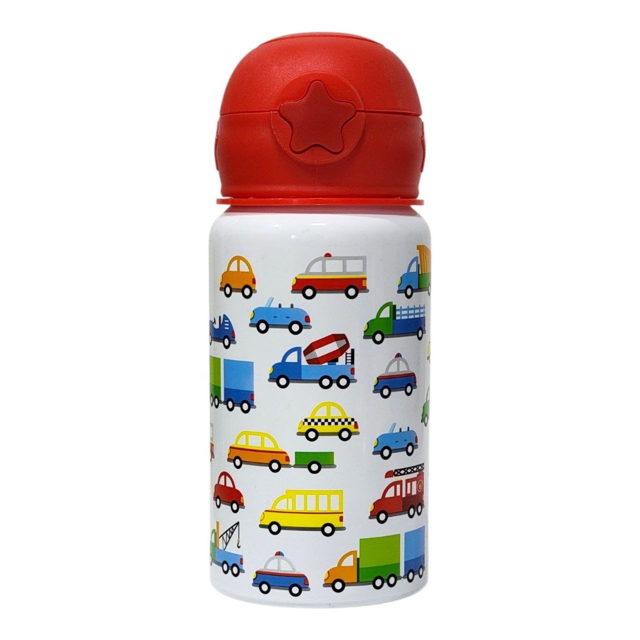 BOTELLA INFANTIL DE ALUMINIO PORTATIL CON PAJILLA DE SILICONA 450ML