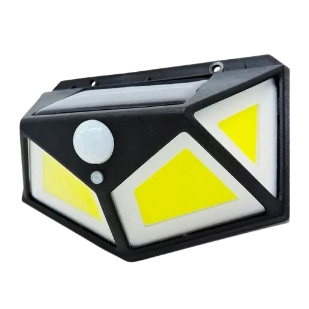 LUZ LED, LÁMPARA SOLAR CON SENSOR DE MOVIMIENTO lampara 100 led tiempo de encendido 8-10 horas  brillo 700lm
