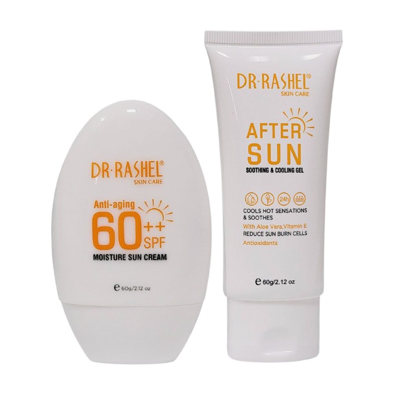 SET DE PROTECCION SOLAR PROTECTOR Y REPARADOR 60SPF PARA CURPO Y ROSTRO 2UND DR RASHEL 60G