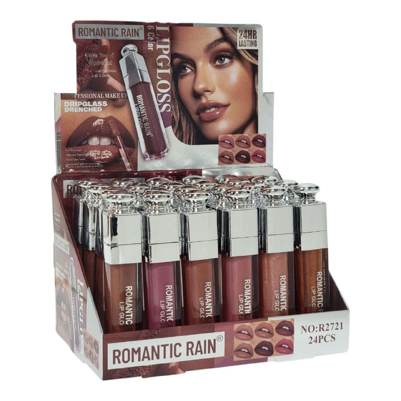 BRILLO LABIAL DE COBERTURA TOTAL DUPE DE DIOR, LIP DE COBERTURA TOTAL Y ACABADO CRISTALINO QUE REALSA TU SONRISA CON COLOR INTENSAMENTE PIGMENTADO CON VITAMINA E 6 TONOS ROMANTIC RAIN