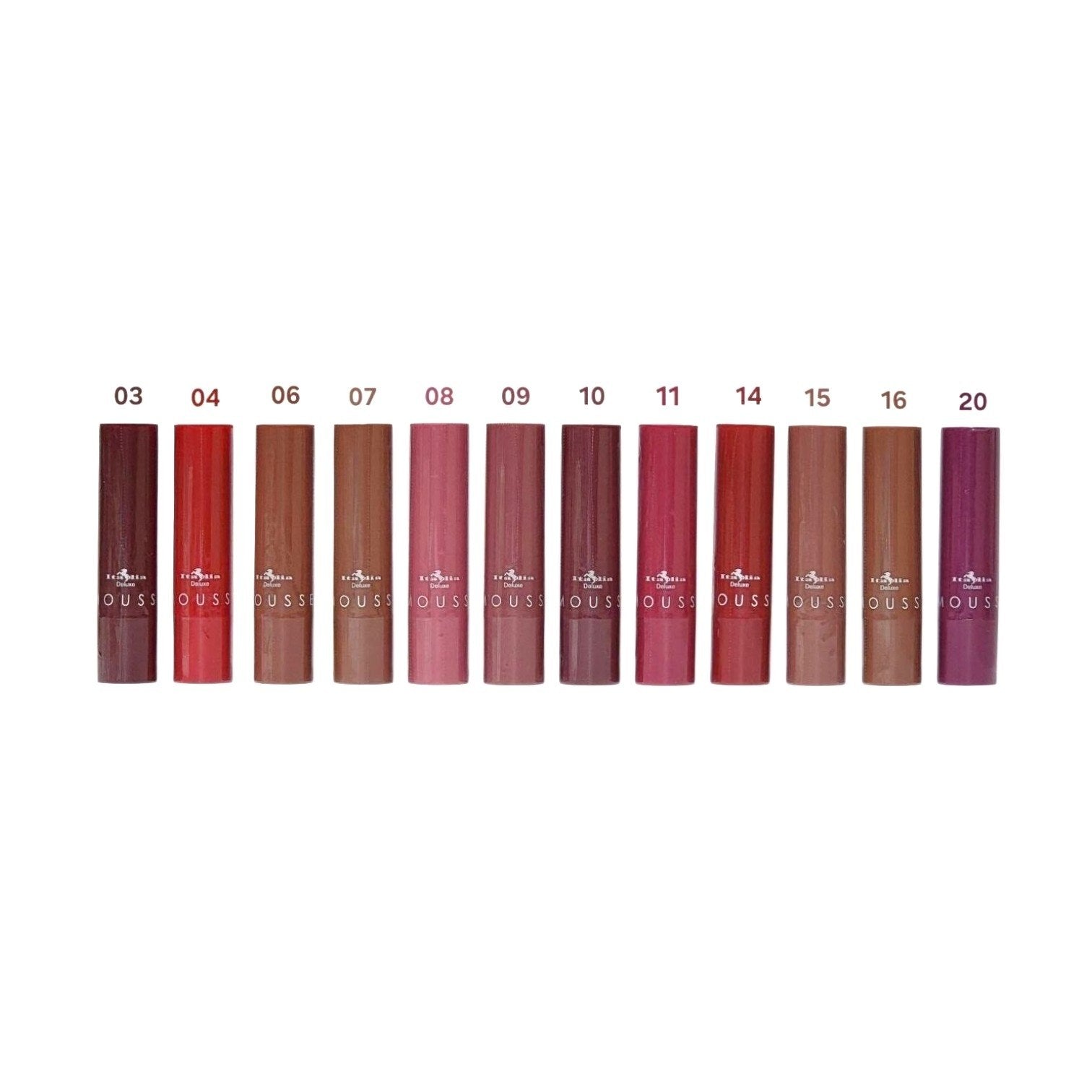 BRILLO LABIAL LAPIZ LABIAL MATTE 24 COLORES DISPONIBLES ITALIA DELUXE MOUSSE MATTE 3G