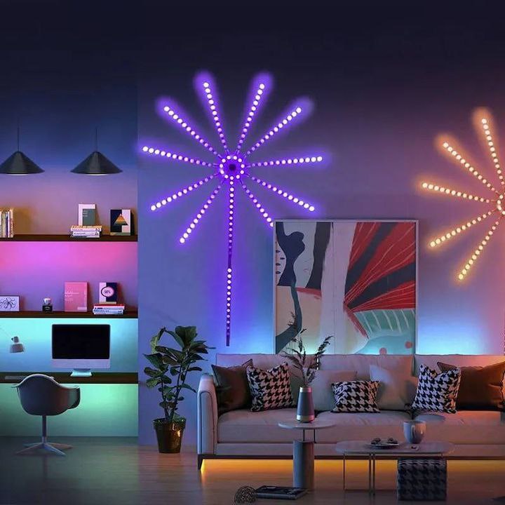 LUZ LED DE FUEGOS ARTIFICIALES NAVIEÑA RGB APLICACION DE CONTROL INTELIGENTE IC PARA INTERIORES