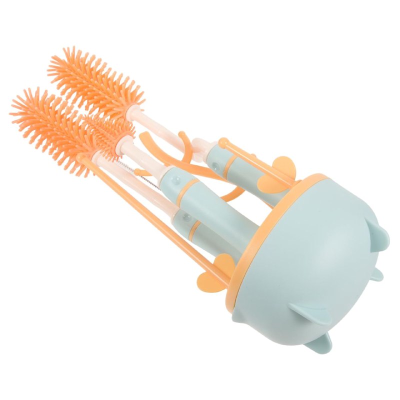 CEPILLO DE LIMPIEZA PARA BIBERON EN SET DE 7 PIEZAS, MATERIAL DE GRADO ALIMENTICIO FLEXIBLE MULTICONTACTO SMILY BABY
