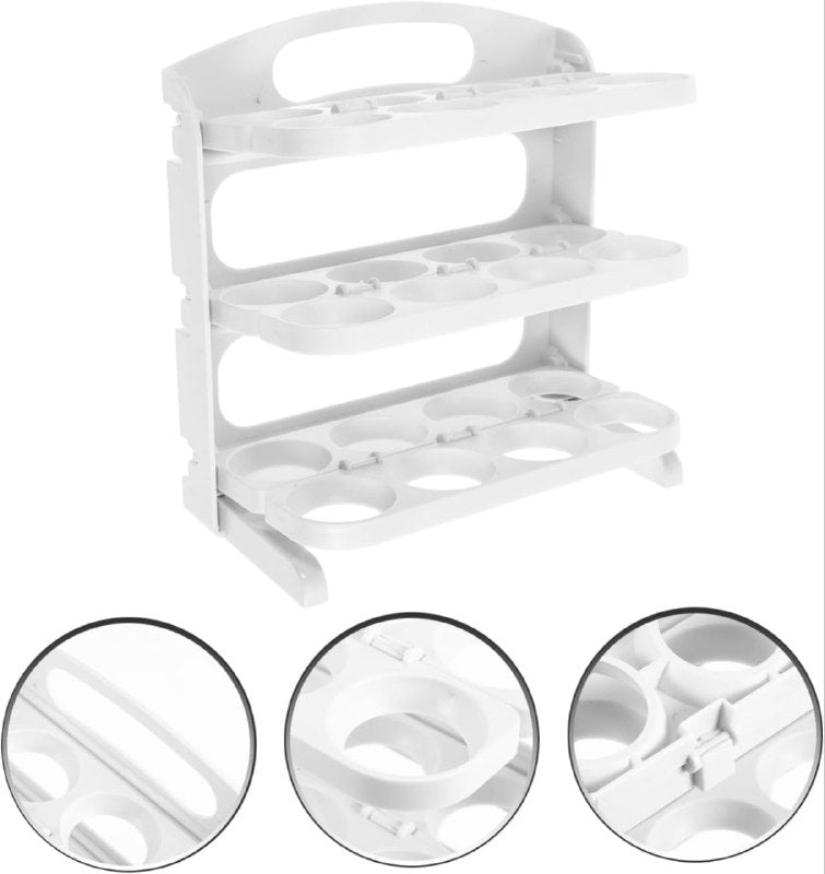 ORGANIZADOR DE HUEVOS TRANSPARENTE HUEVERA PARA 24 HUEVOS, CONSERVACION FRESCA, FACIL DE GUARDAR EGG STORAGE BOX 16.5X31.5X7.5CM