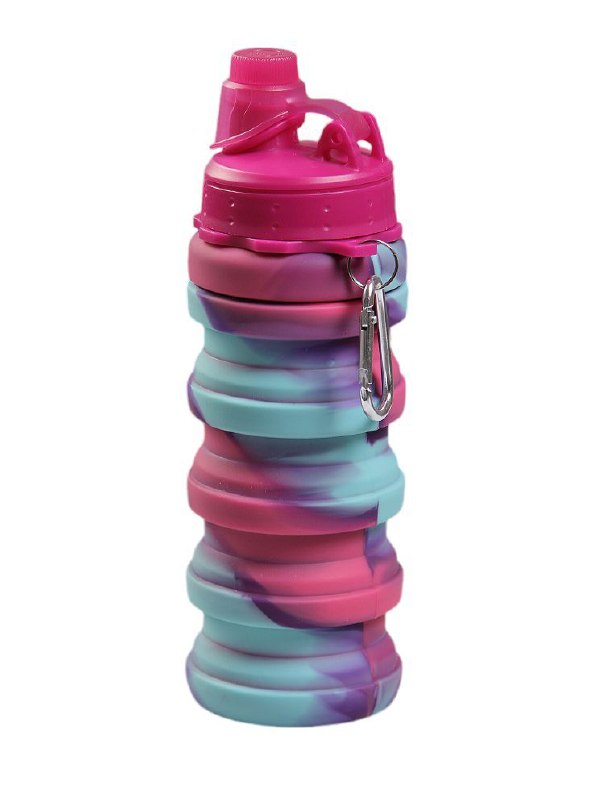BOTELLA PARA LIQUIDOS FRIOS O CALIENTES DE SILICONA PLEGABLE