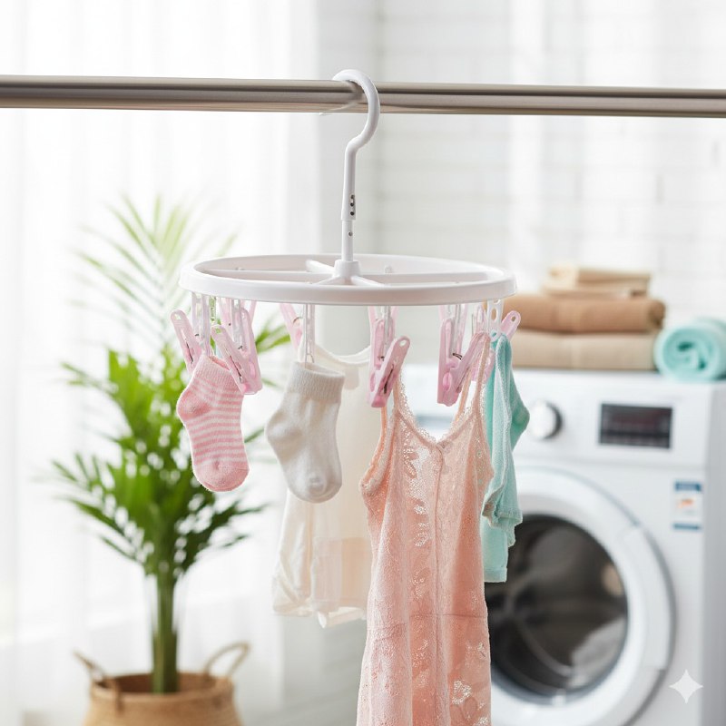 GANCHO ORGANIZADOR DE ROPA COLGADOR MULTIFUNCIONAL, PARA SECAR ROPA PARA INTERIORES O EXTERIORES 23CM