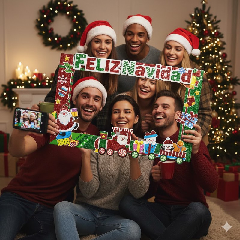 DECORACION ADORNO NAVIDEÑO MARCO PARA SELFIE TOMAR FOTOS 56X86CM, 2 ESTILOS