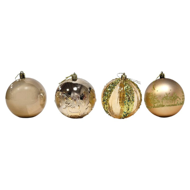 DECORACION ADORNO NAVIDEÑO PAQUETE DE 24 BOLAS DECORATIVAS, 8CM 39X58X84 IDEALES PARA DARLE UN TOQUE UNICO A TU ARBOL DE NAVIDAD