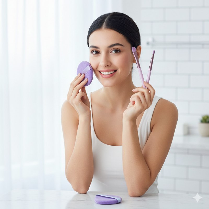 ESPONJAS PARA MAQUILLAJE EN SET DE 4 PIEZAS, ESPONJAS Y BROCHAS PARA MAQUILLAJE RUBY FACE