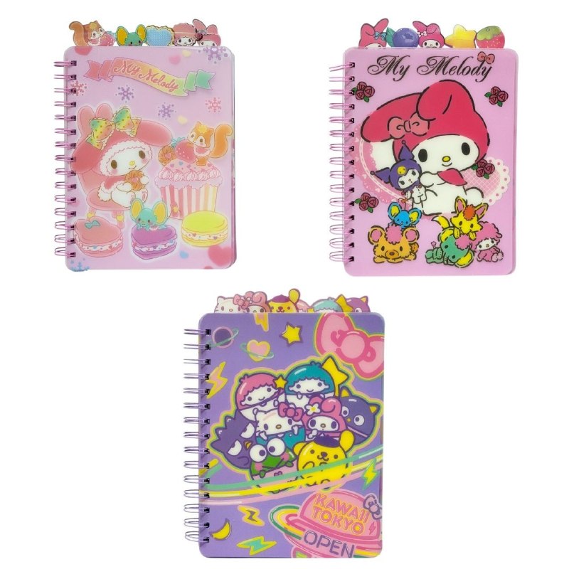 CUADERNO LIBRETA DE HELLO KITTY CON PESTAÑAS DECORATIVAS 16X22CM