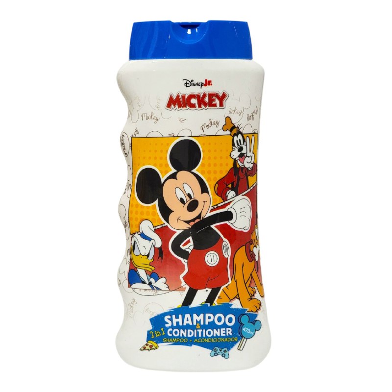 SHAMPOO PARA NIÑOS 2 EN 1 HIDRATANTE LIMPIA Y SUAVIZA DE MICKEY MOUSE 473ML