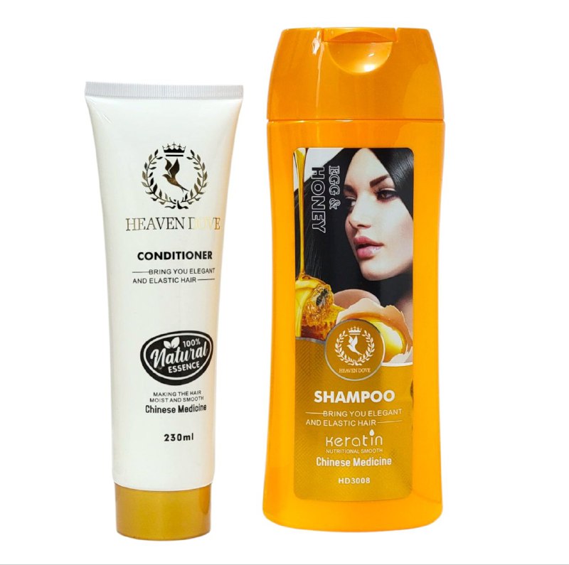 SET DE SHAMPOO Y ACONDICIONADOR DE HUEVO Y MIEL HIDRATANTES HEAVE DOVE